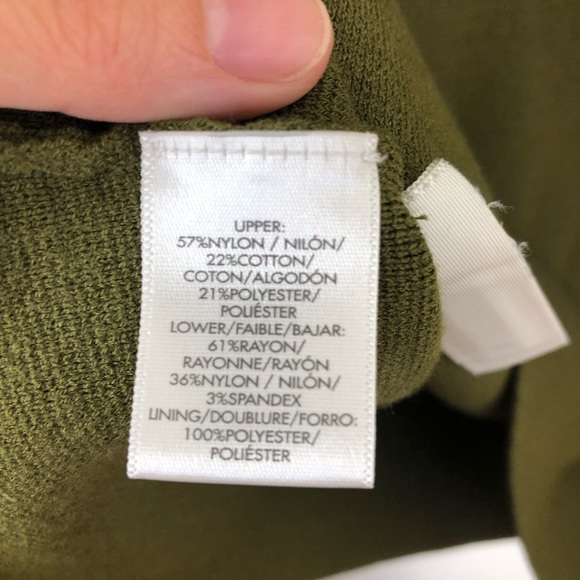 Ann Taylor Lace Sweater Dress V Neck Retro Ruffle Cuff Knee Length Knit 60's - Picture 3 of 4